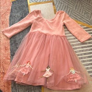 Boden Pink Casual Dress with Tulle Skirt